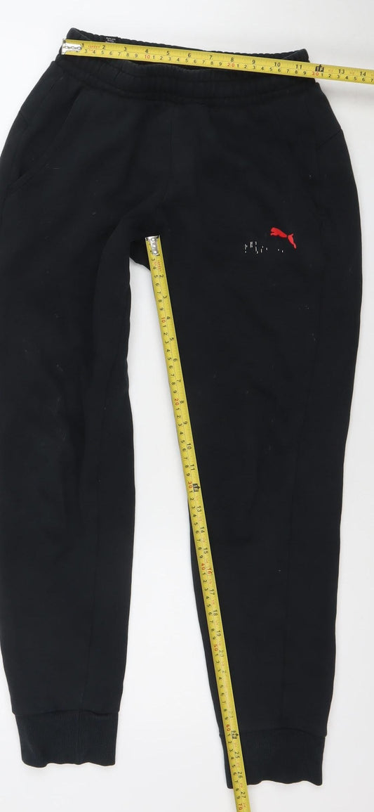 Puma Mens Black XS Jogger Activewear Sweatpants Tapered Fit