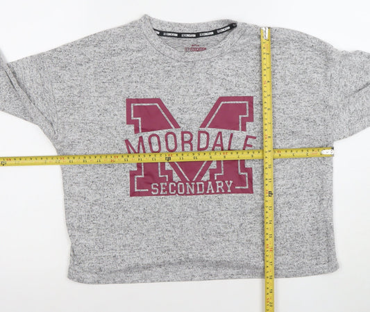 Womens UK Size S Sex Education Grey Cropped T-Shirt
