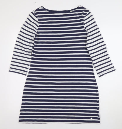 Jack Wills Women's Blue Striped T-Shirt Dress Size 12