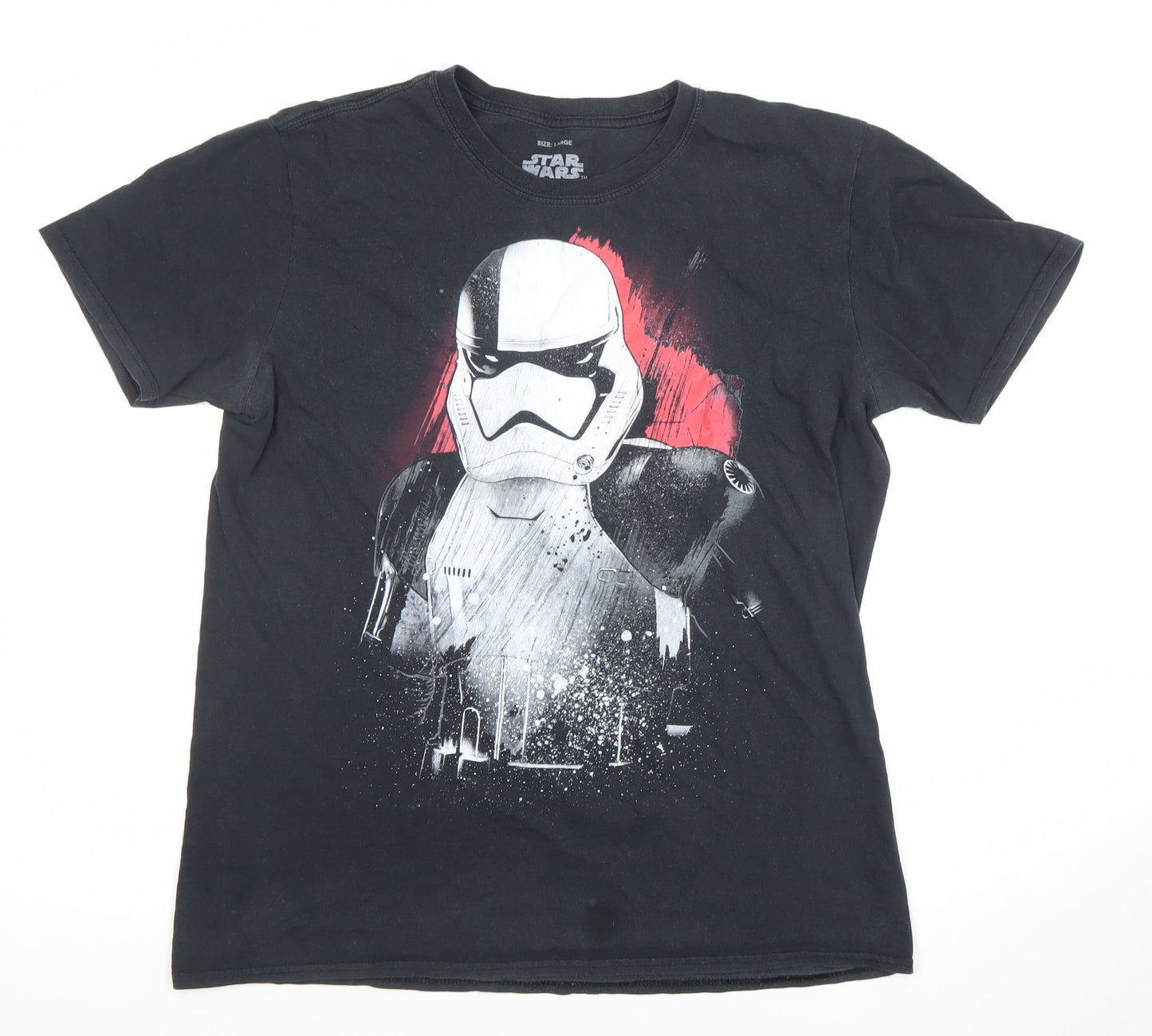 Star Wars Black Stormtrooper Men's Large Cotton T-Shirt