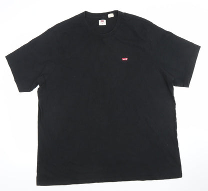 Levi's Men's Black 2XL Crew Neck Cotton Logo T-Shirt