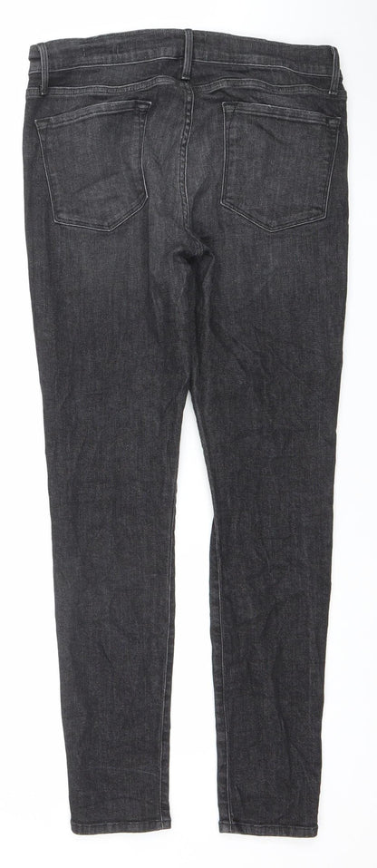 Womens UK Size 30 FRAME Slim Fit Skinny Black Jeans