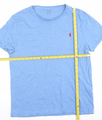 Ralph Lauren Men's Blue Slim Fit Cotton Crew Neck T-Shirt L