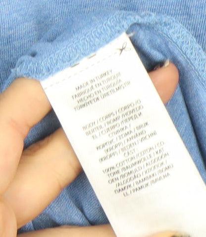 Ralph Lauren Men's Blue Slim Fit Cotton Crew Neck T-Shirt L