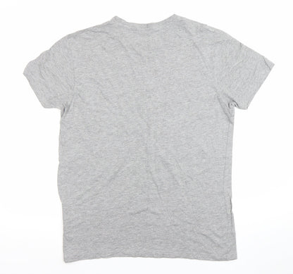 Primark Men's Grey Bronx Graphic Print Cotton T-Shirt Size M