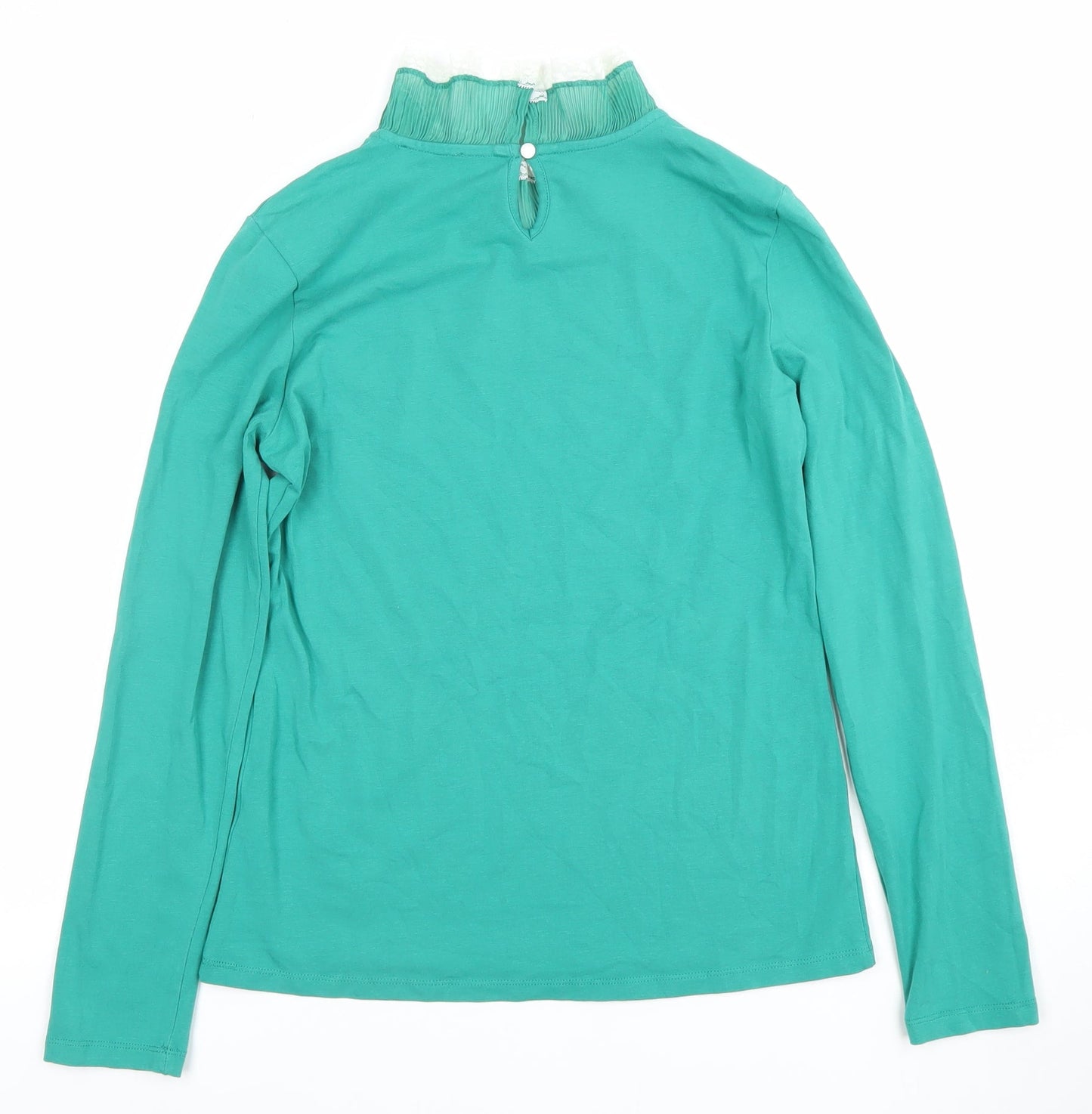 Womens UK Size 10 SAVIOM Green Basic Blouse