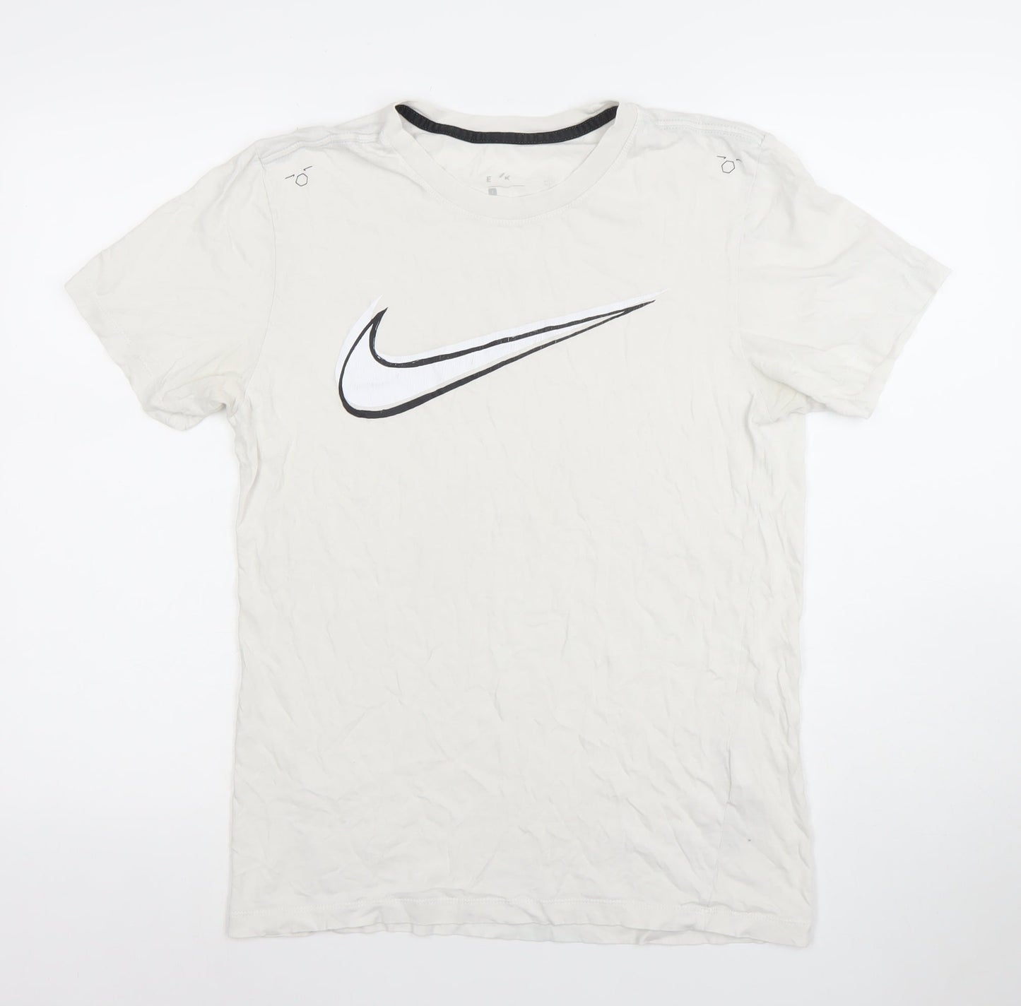 Nike Men's White Short Sleeve Sports Graphic Logo T-Shirt Size M