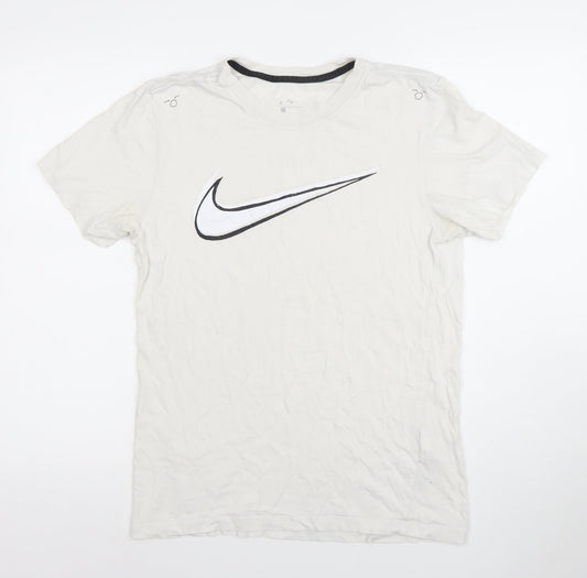 Nike Men's White Short Sleeve Sports Graphic Logo T-Shirt Size M