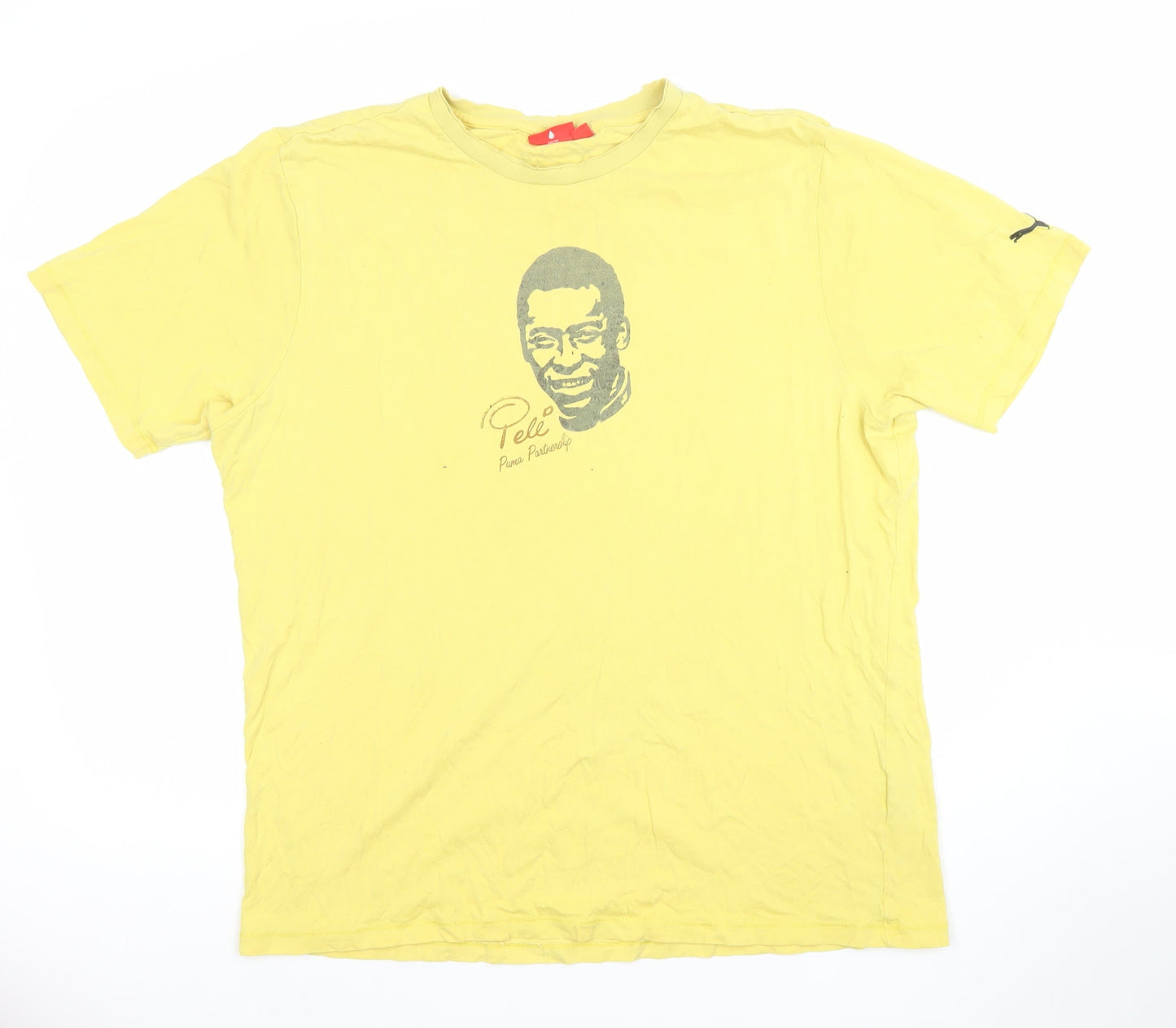 Puma Men’s Yellow XL Pelé Graphic Short Sleeve T-Shirt