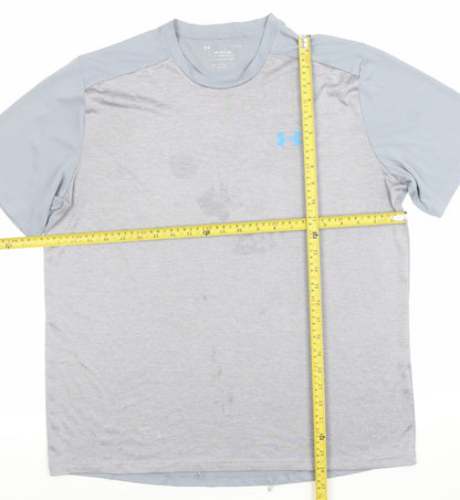 Mens UK Size L Under armour Grey Running & JoggingGym & TrainingFootball T-Shirt
