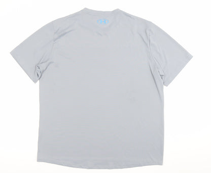 Mens UK Size L Under armour Grey Running & JoggingGym & TrainingFootball T-Shirt