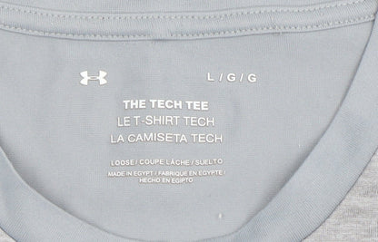 Mens UK Size L Under armour Grey Running & JoggingGym & TrainingFootball T-Shirt