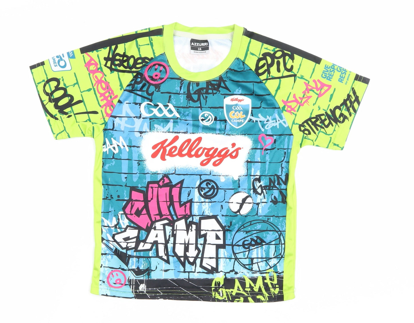 Azzurri Boys Multicoloured 2 Years Chill Camp Graphic Jersey T-Shirt