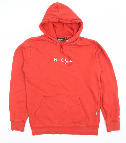 Mens UK Size XS NICCE Red Pullover Hoodie