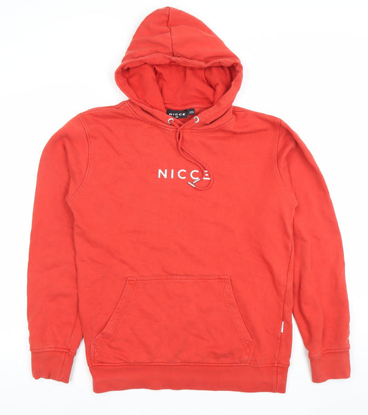 Mens UK Size XS NICCE Red Pullover Hoodie