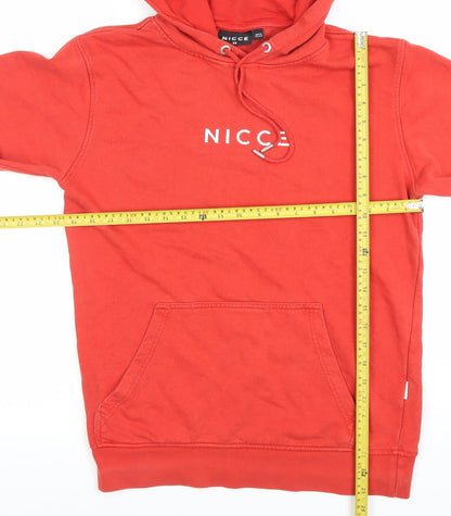 Mens UK Size XS NICCE Red Pullover Hoodie