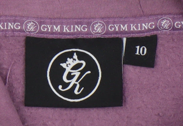 Womens UK Size 10 Gym King Purple Pullover Hoodie