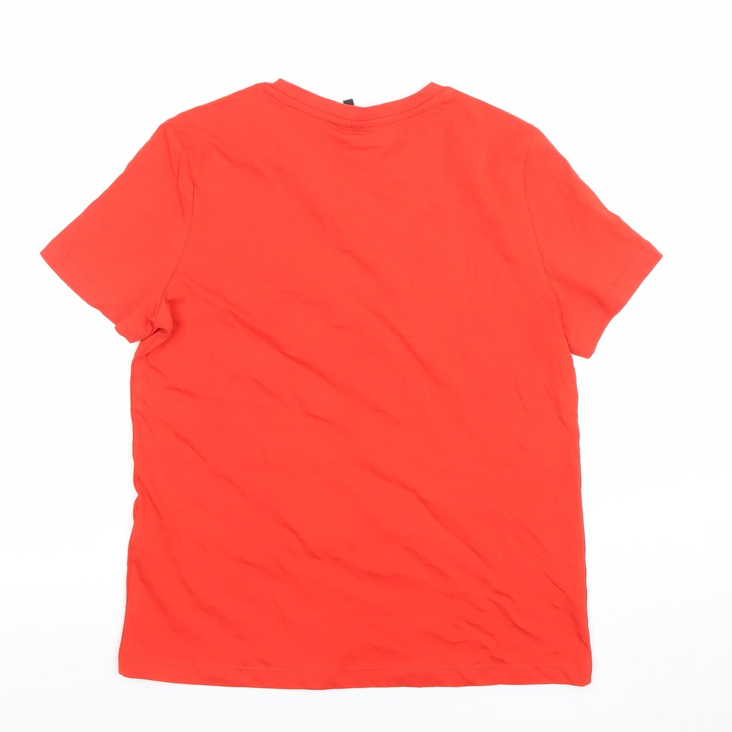 Womens UK Size S VERO MODA Red Basic T-Shirt