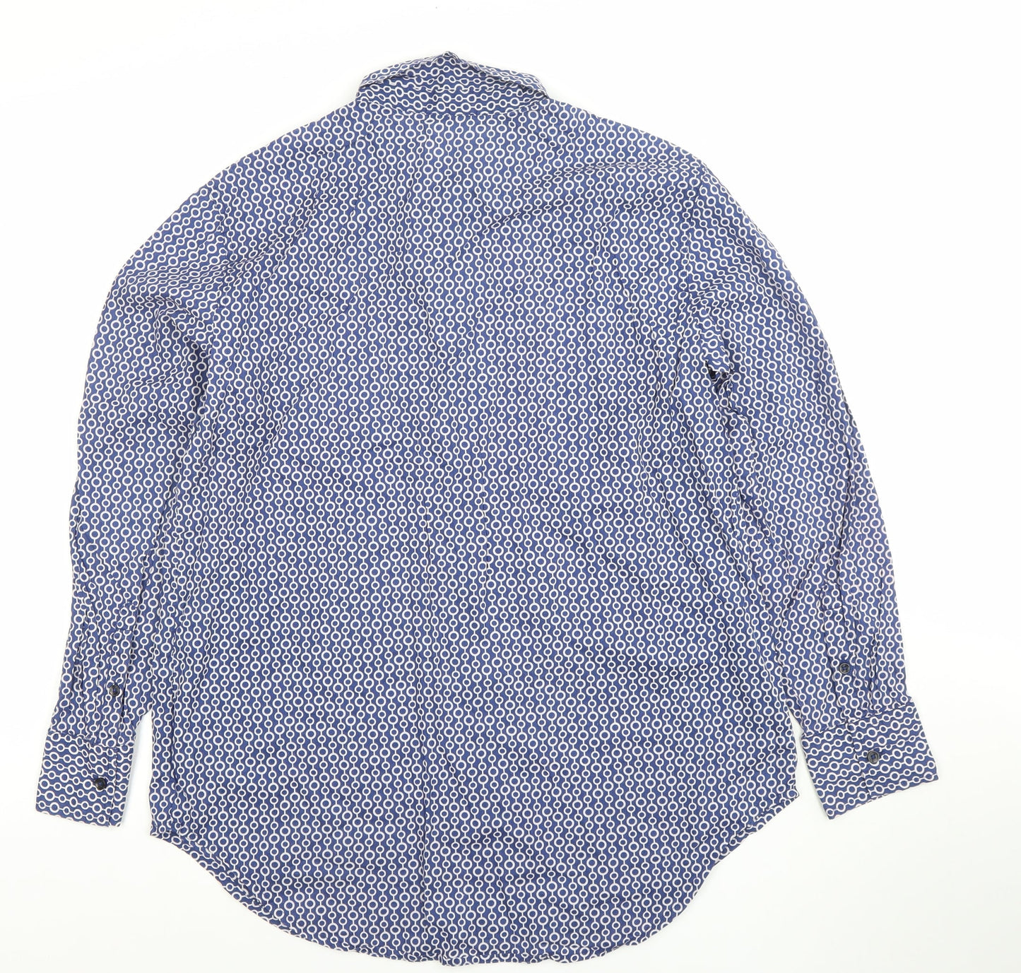 Womens UK Size S United Colors of Benetton Blue Basic Button-Up