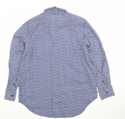 Womens UK Size S United Colors of Benetton Blue Basic Button-Up