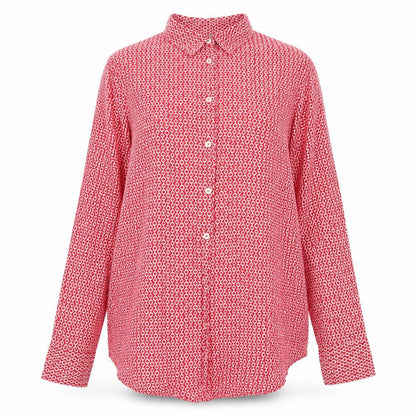 Womens UK Size S United Colors of Benetton Red Basic Button-Up