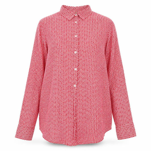Womens UK Size S United Colors of Benetton Red Basic Button-Up