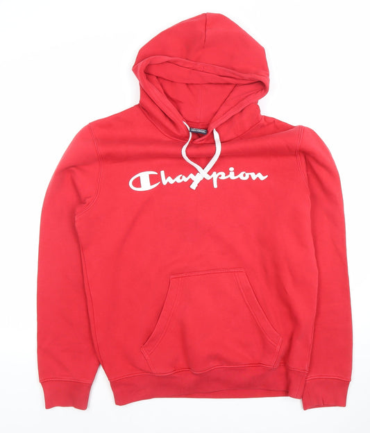 Mens UK Size S Champion Red Pullover Hoodie