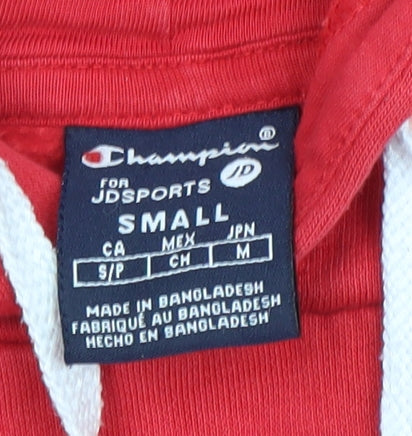 Mens UK Size S Champion Red Pullover Hoodie