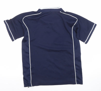 Mass Boys Blue XS Jersey Football Top Galway United V-Neck Short Sleeve