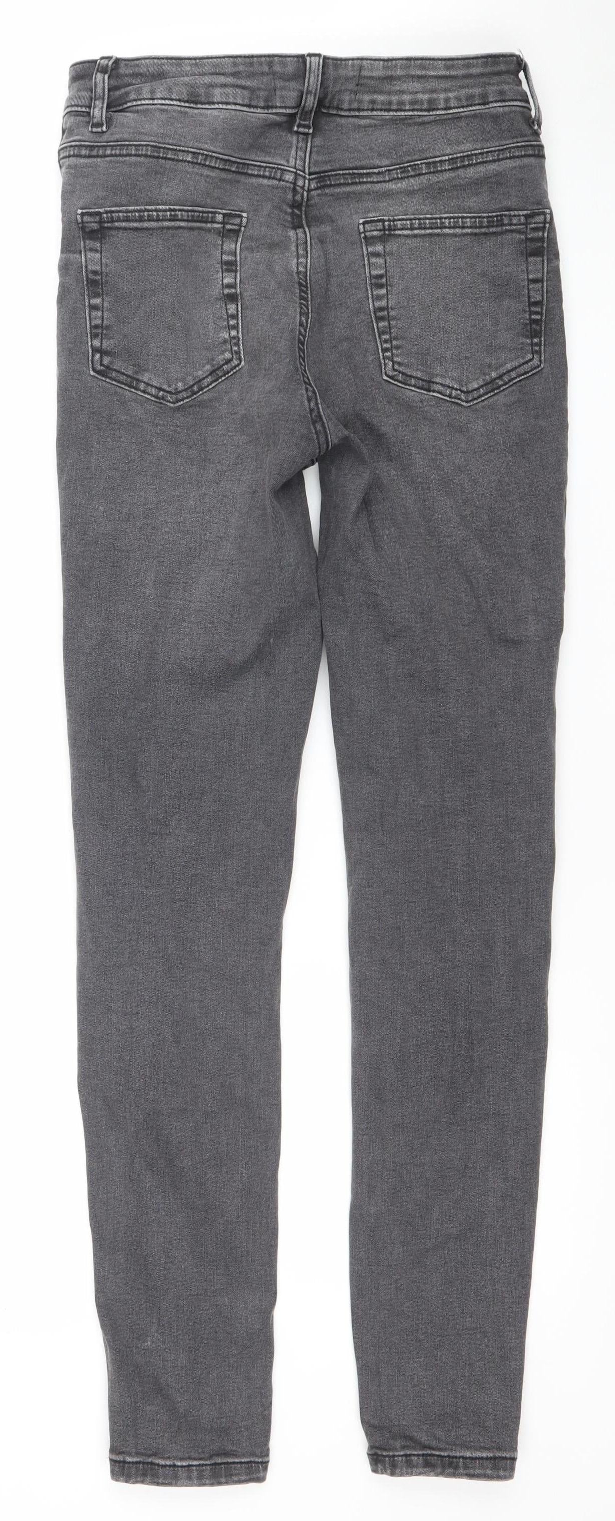 Primark Women Grey Skinny Stretch Denim Jeans Size 10