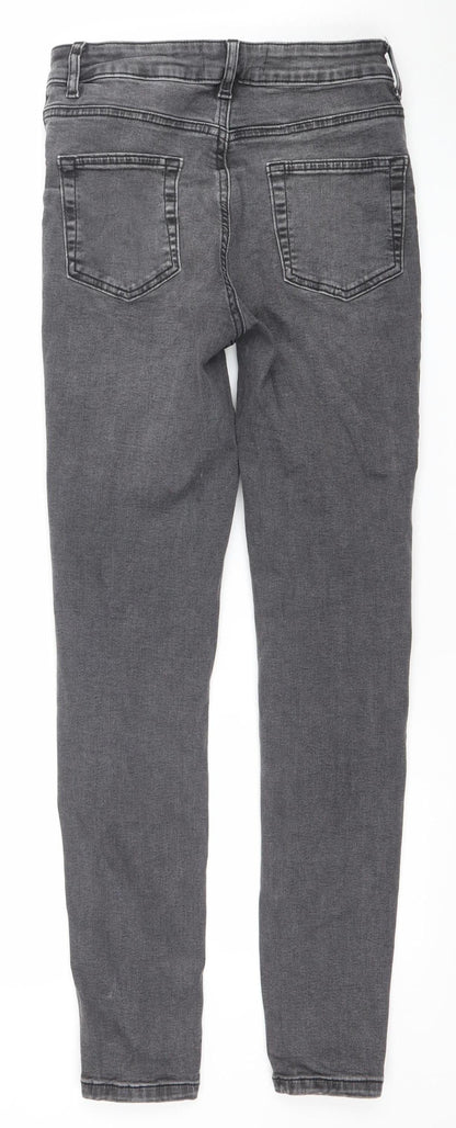 Primark Women Grey Skinny Stretch Denim Jeans Size 10