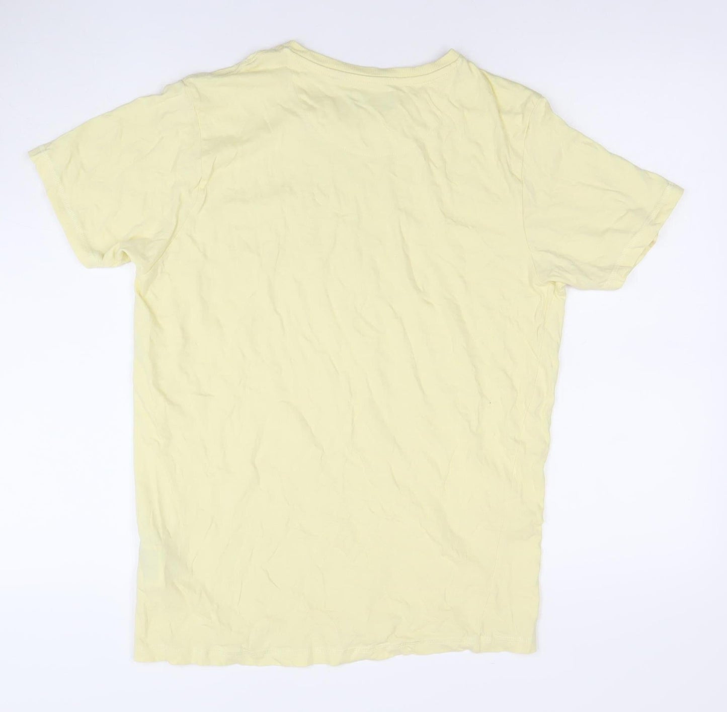 Mens UK Size M Brave Soul Yellow  T-Shirt