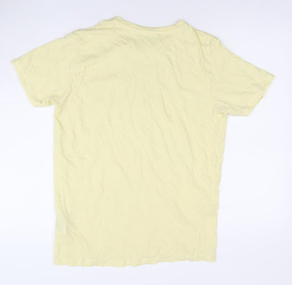 Mens UK Size M Brave Soul Yellow  T-Shirt