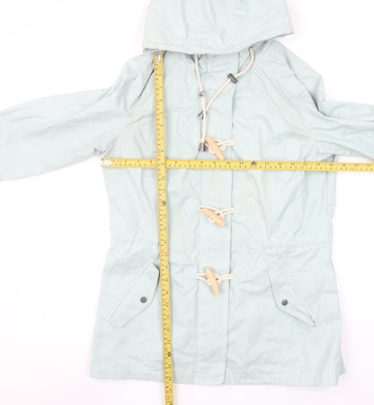 Fat Face Women's Blue Hooded Toggle Parka Jacket UK 10