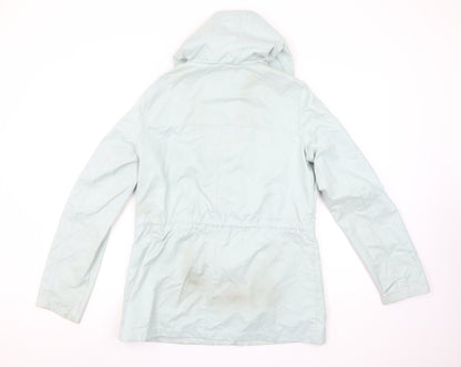 Fat Face Women's Blue Hooded Toggle Parka Jacket UK 10