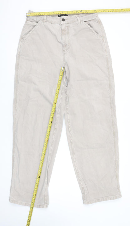 Womens UK Size 12 ASOS DESIGN Regular Fit Straight Beige Jeans