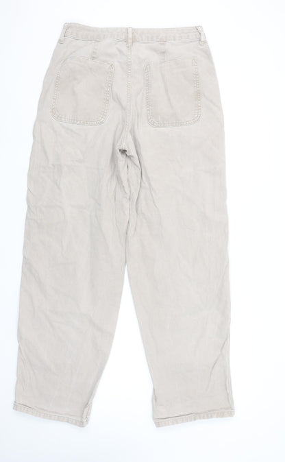 Womens UK Size 12 ASOS DESIGN Regular Fit Straight Beige Jeans