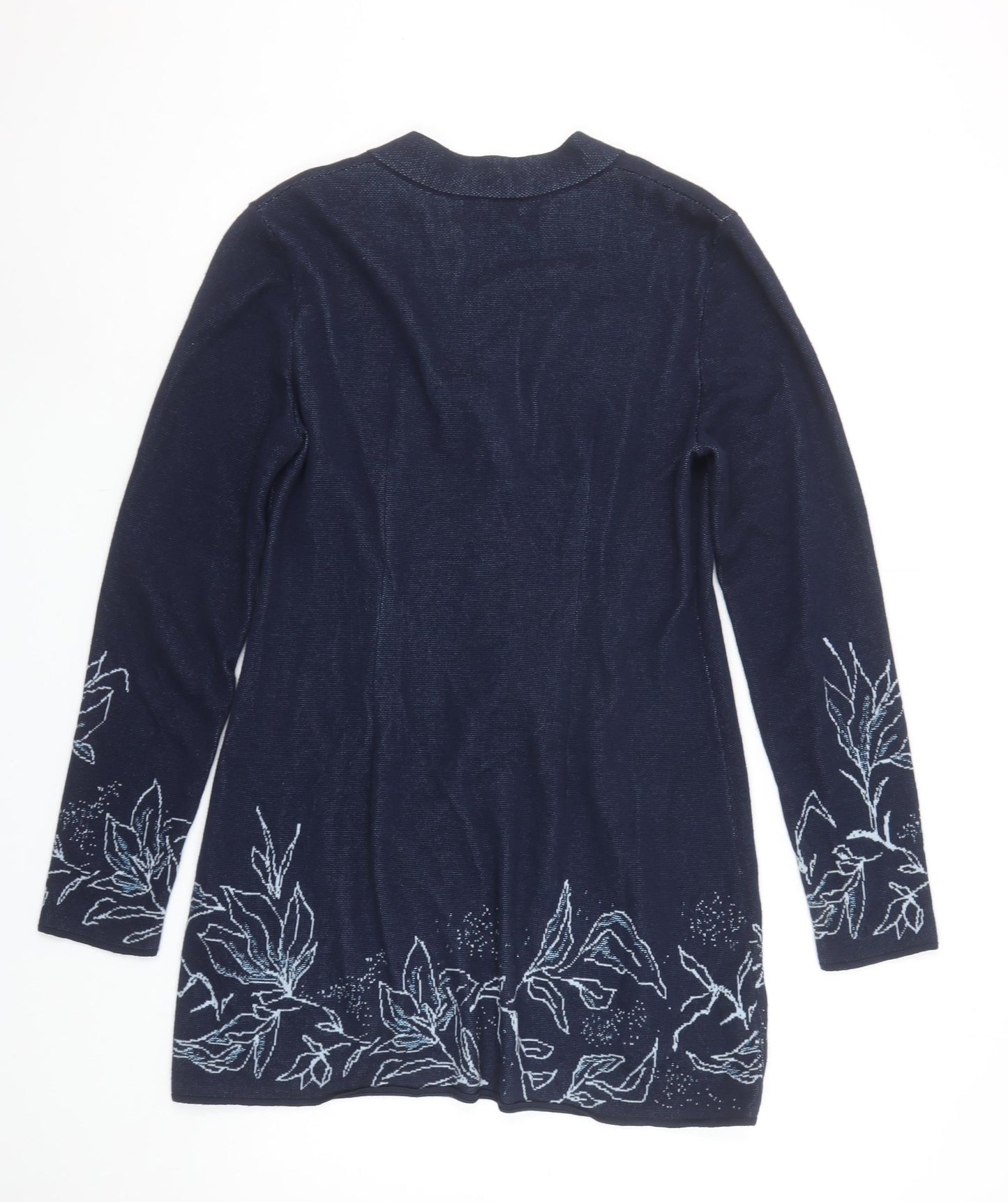 Womens UK Size 8 IVKO Blue Cardigan Jumper