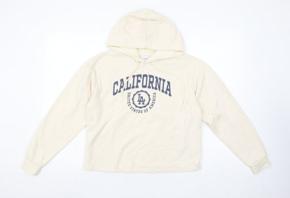 Womens UK Size S Only Beige Pullover Hoodie