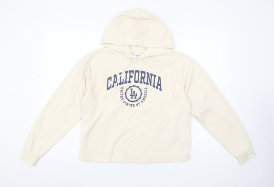 Womens UK Size S Only Beige Pullover Hoodie