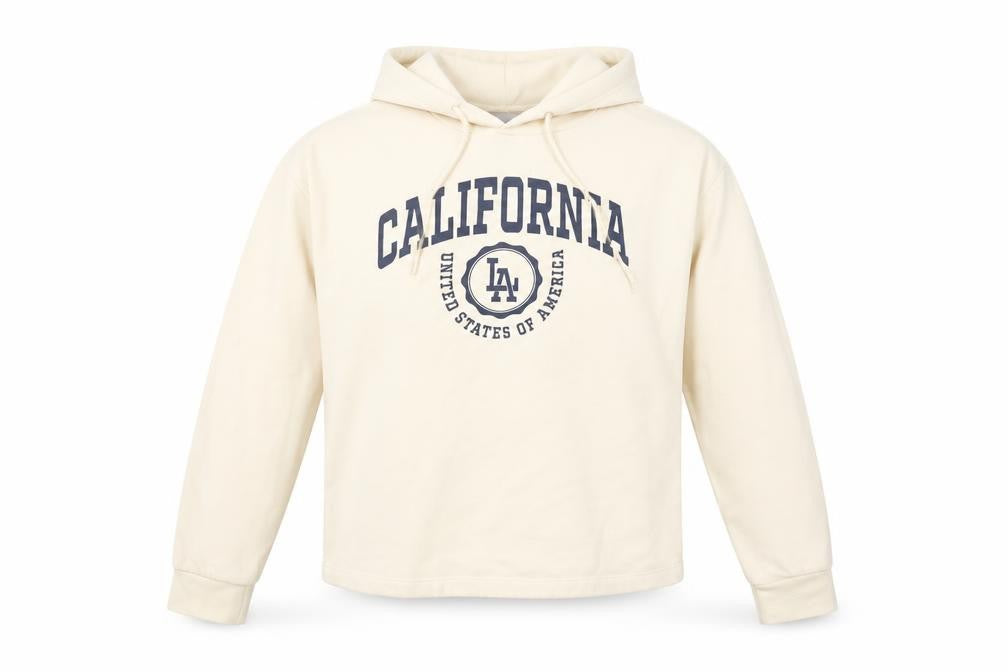 Womens UK Size S Only Beige Pullover Hoodie