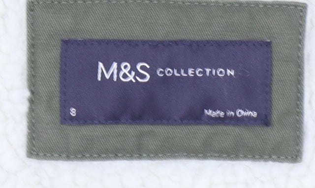 Womens UK Size S Marks and Spencer Green Parka Coat