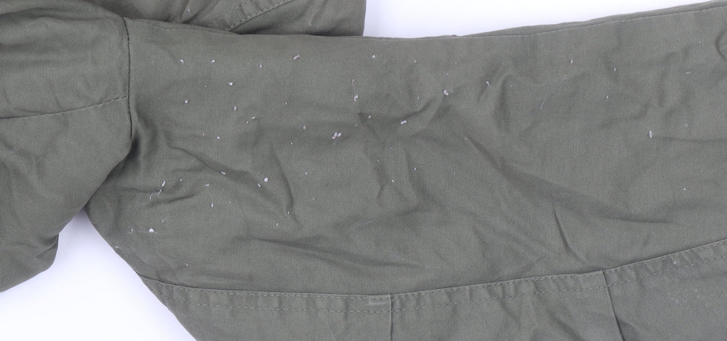 Womens UK Size S Marks and Spencer Green Parka Coat