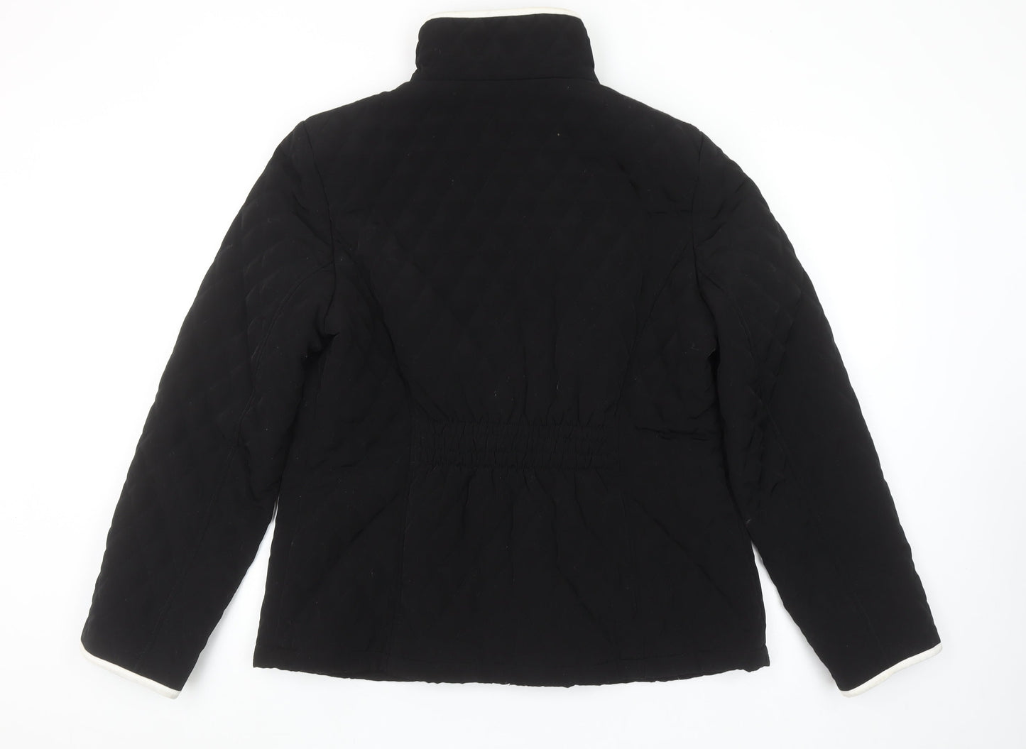 Womens UK Size 14 Gallery Black Quilted Coat