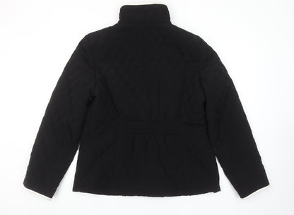 Womens UK Size 14 Gallery Black Quilted Coat