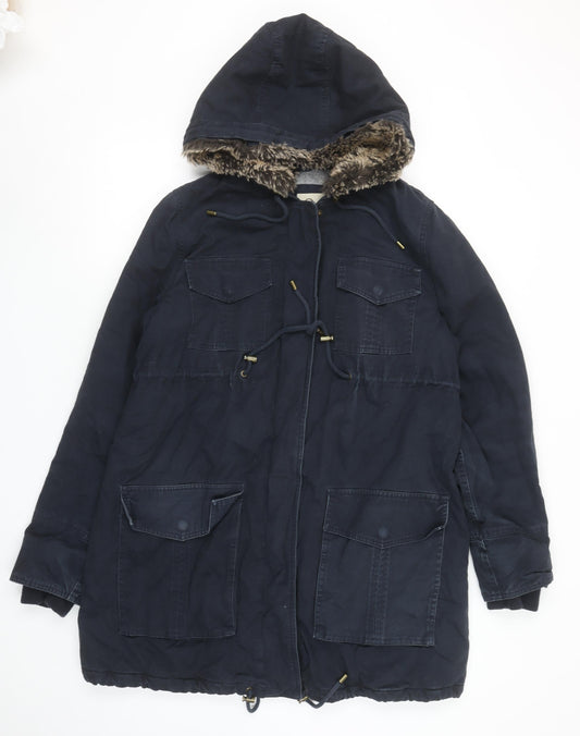 Womens UK Size M Noppies Blue Parka Coat