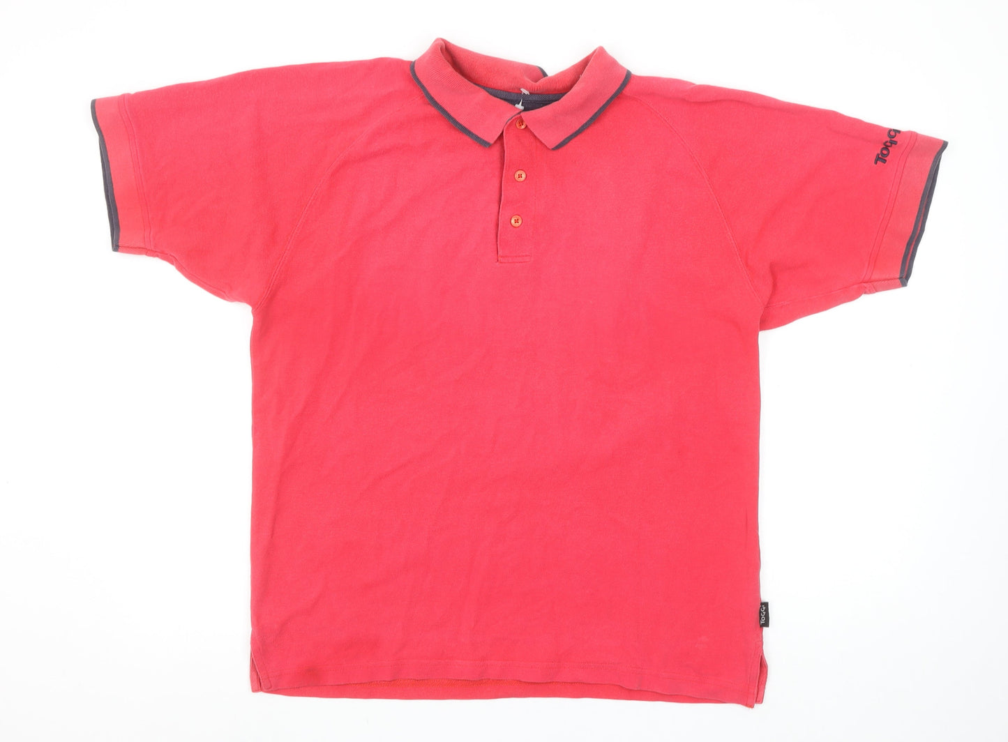 Toggi Men's Red Cotton Short Sleeve Polo Shirt Size M