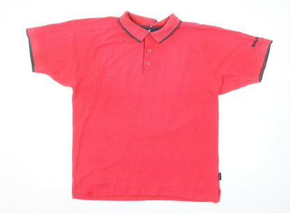 Toggi Men's Red Cotton Short Sleeve Polo Shirt Size M