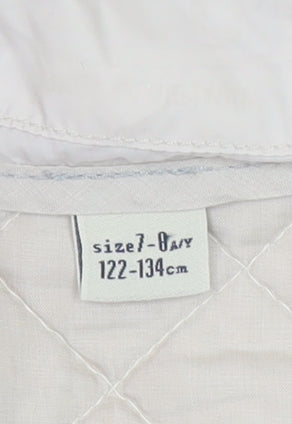 Girls UK Size 7 Years Massimo Dutti Ivory Quilted Coat