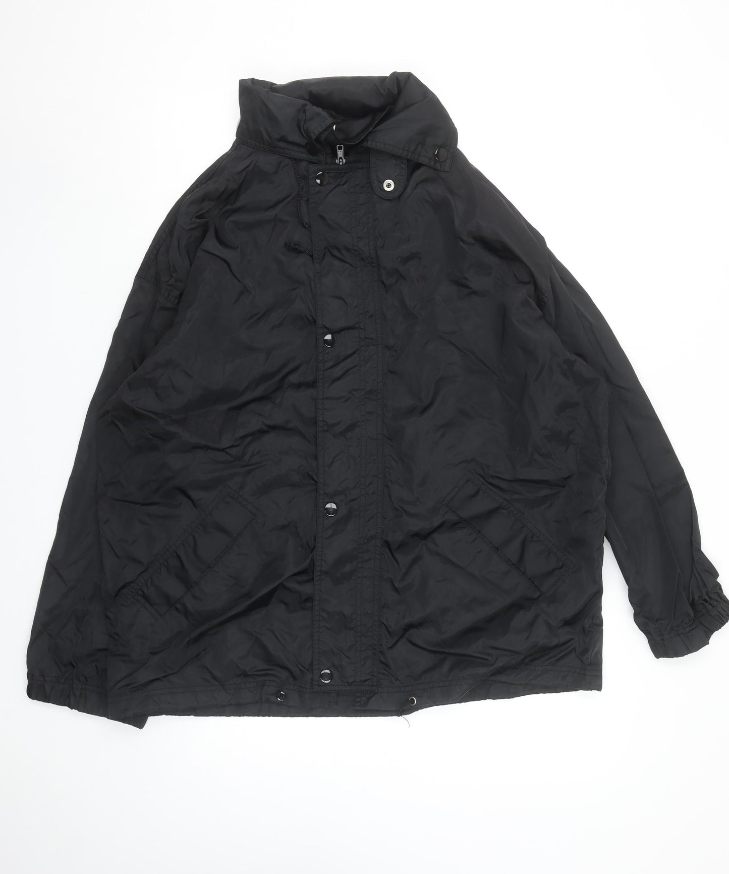 Mens UK Size M The Trader Jeans Company Black Windbreaker Coat